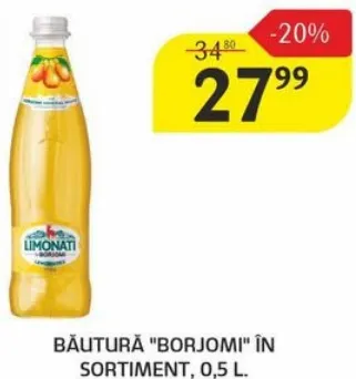 Băutură „Borjomi” în sortiment, 0,5 L