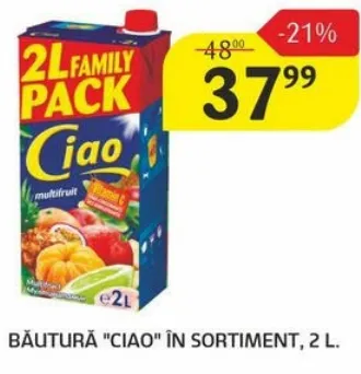 Băutură „Ciao” în sortiment, 2 L