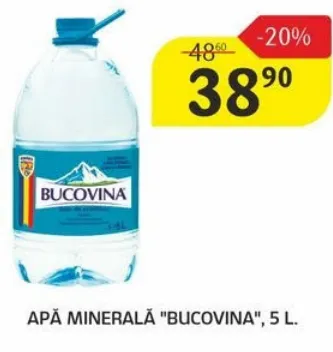 Apă minerală „Bucovina”, 5 L