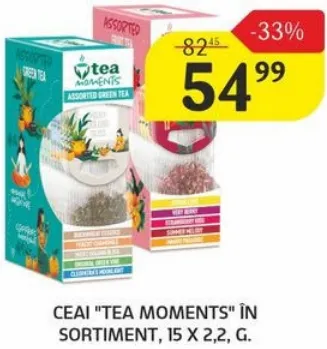 Ceai „Tea Moments” în sortiment, 15 × 2,2 g