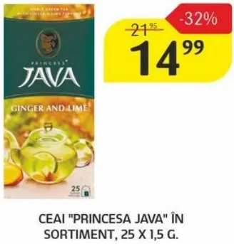 Ceai „Princesa Java” în sortiment, 25 × 1,5 g