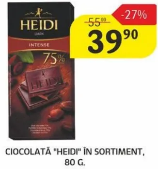 Шоколад «Heidi» в асортименті, 80 г