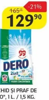 Praf de spălare Dero, 1,5 kg