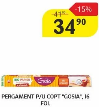 Pergament pentru copt Gosia, 16 foi