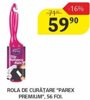 Rolă de curățare Parex Premium, 56 foi
