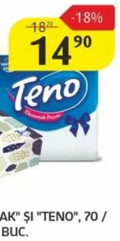 Șervețele Teno, 100 buc.