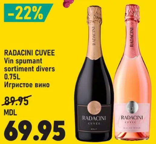 RADACINI CUVEE Vin spumant sortiment divers, 0.75 L