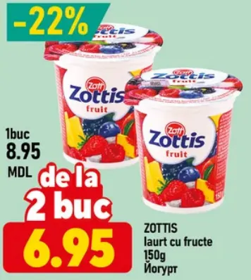ZOTTIS Iaurt cu fructe, 150 g