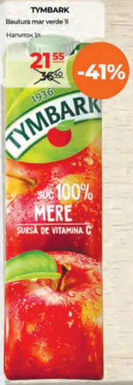 TYMBARK Băutură măr verde, 1 l