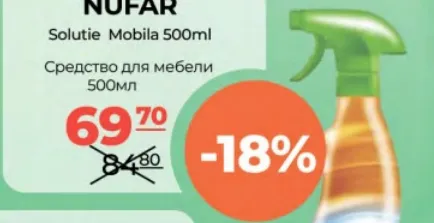 Nufar Soluție pentru mobilă, 500 ml