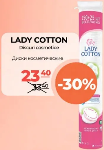 LADY COTTON Discuri cosmetice 150 + 25 buc.