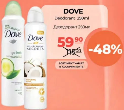 DOVE Дезодорант 250 мл