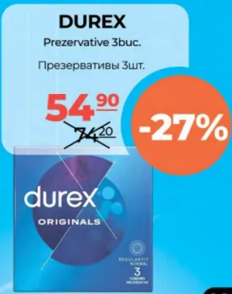 DUREX Prezervative, 3 buc.