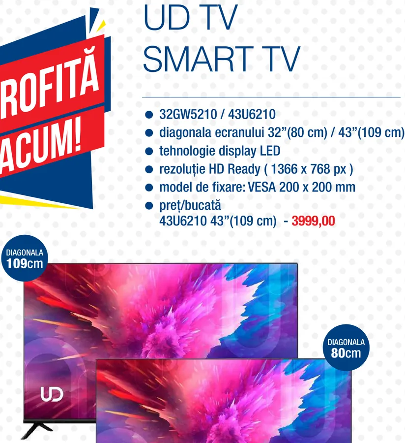 Телевизор UD Smart TV 43U6210, 43” (109 см)