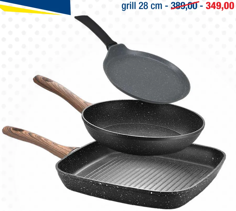 HOMELINE Tigaie grill 28 cm