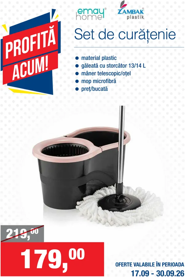 Set de curățenie Emay Home / Zambak Plastik, 13/14 L